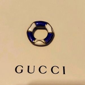 Super rare Gucci paper clip, brooch, 925 ster. silver, GVC!